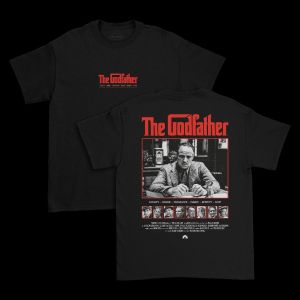LZ Muvisin Godfather Movie Themed Combed Cotton 200GSM Rough Texture T-Shirt with Manual Plastisol P