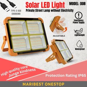 Solar LED Light Portable Rechargeable Emergency Lamp Night Market Stall Lamp Camping Lamp