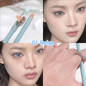 Dorisna Wooden Concealer Pencil Brighten Tear Troughs Acne Spots Cover Pen Smoothing Texture Waterproof Makeup