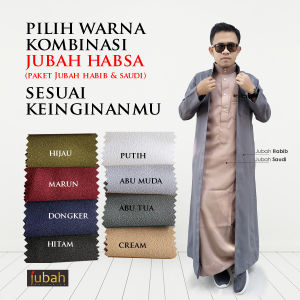 Jubah HABSA (Paket Jubah Pria Gamis Dewasa Habib & Saudi)