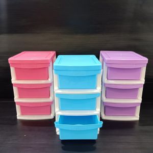 ชั้นวาง ชั้นเก็บ ตู้ลิ้นชัก ลิ้นชักใส่ ชั้นพลาสติก กล่องพลาสติก ลิ้นชัก 3 ชั้น ใส่เครื่องประดับ ขนาดสูง 28 กว้าง17ลึก 21 เซน พลาสติกเกรดเอ พร้อมส่งจากไทย