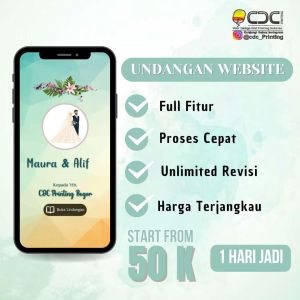 UNDANGAN PERNIKAHAN DIGITAL WEBSITE CANTIK ELEGAN DAN UNIK