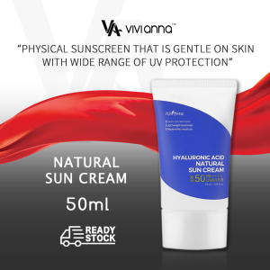 ✨2026 SALE⚡Isntree Hyaluronic Acid Natural Sun Cream SPF50 PA++++ 50ml Evens Out Skin Tone Replenishes Moisture Lightweight Sunscreen