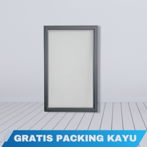 Jendela Aluminium Kaca Mati Ukuran 50x120 cm Gratis Packing Kayu