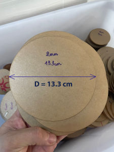 Mica trong hình tròn 13.3cm dày 2mm