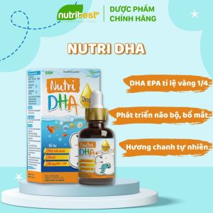 Nutri DHA Drop 50ml – DHA hương chanh nhỏ giọt - DHA EPA tỉ lệ vàng giúp phát triển não bộ tăng cường tập trung trí não