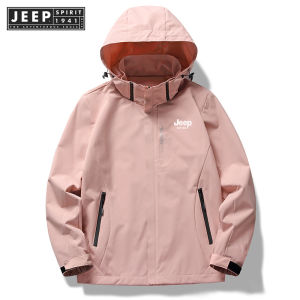 JEEP SPIRIT 1941 ESTD Mens New Spring and Autumn Casual Comfortable Outdoor Zipper Windproof Fashion Outdoor Mountaineering Windproof Motorcycle Jacket