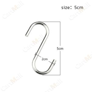 Stainless Steel Hooks Metal S-Shaped Multi-Purpose Hooks for Work Shop Home Kitchen Bathroom