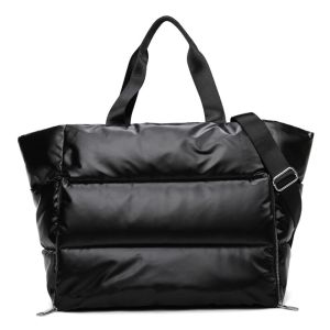 YINGXING Solid Color Travel Tote Bag Nylon Large Capacity Gym Sports Bag Lightweight Foldable Yoga Mat Bag Men