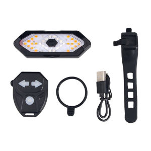 Bike Turn Signals Rear Light with Horn Remote Control Bicycle Direction Indicator MTB LED Rechargeable Waterproof Cycling Taillight with 5 Model Warning Lamp