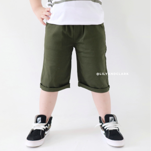 Lily And Clark Celana Chino Pendek Anak Laki-Laki Distro Warna Army CP03
