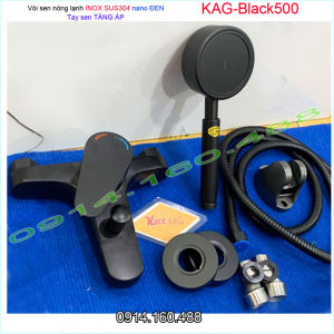 Sen nóng lạnh KAG-Black500 inox304 phủ đen Trọn bộ vòi sen thân lớn Cao cấp KHÔNG GỈ Séc nước mạnh thiết kế sang trọng sử dụng tốt chiết khấu cao