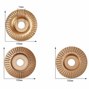 HUYAN 3Pcs Gold Color Angle Grinder Polishing Pad 16/22mm Inner Diameter Flat Curved Inclined Disc Sanding Disc Tool Accessories Abrasive Wood Grinding Disc Wood Sanding