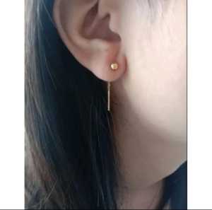 terbaru Anting Titanium Anti Karat Berlian Lapis Emas Wanita Korea Perhiasan Aksesoris