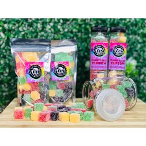 GUMMY SALAD: Rainbow and White Kutkutin in a Jar by First1000