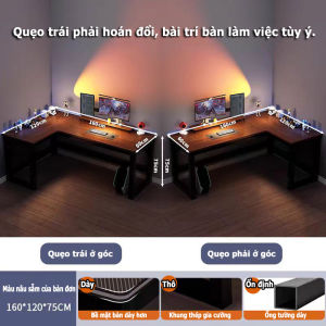 ORA bàn máy tính hình L bàn chơi game cao cấp có kệ có nhiều kích thước để lựa chọn.