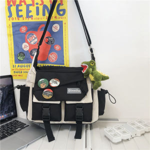 SENSIPIC#Travel Crossbody Bag Large-capacity Messenger Bag Japanese Style Shoulder Bag for men/women【Free Badge No Dinosaur Pendant】