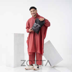 ZOTTA Jas Hujan Ponco Kelelawar Celana Jumbo Tebal