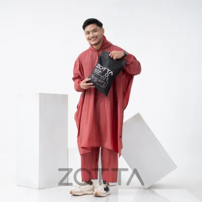 ZOTTA Jas Hujan Ponco Kelelawar Celana Jumbo Tebal