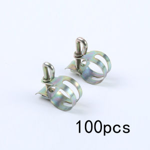 100Pcs Heavy Duty 1/2" LPG Hose Clamp with Screw Lock Adjustable Metal Pipe Clamp