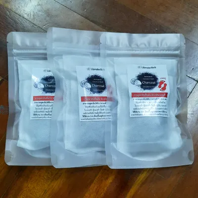 ลีลาวดีสมุนไพร ถุงถ่านคาร์บอน ดูดกลิ่นอับชื้นในรองเท้า แพคคู่ Activate Charcoal Deodorizer 90 ML.