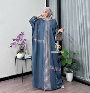 Kaftan Motif Niken Ld 180 cm Kaftan Panjang Muslim Wanita Nyaman