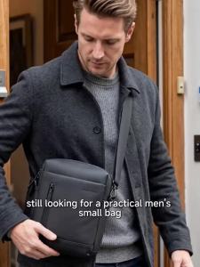 MARK RYDEN "Elite Cube" Men Crossbody Bag Water Resistant Oxford Multi-pocket Business Small Shoulder Messenger Bag