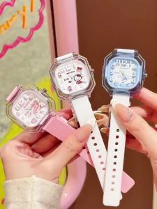 【Flash Sale】 ZGO Sanrio Hello Electronic Watch For Kids Girls Waterproof Luminous Student Teenager Birthday Gift 8573
