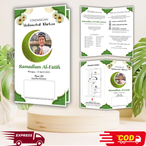 (Isi 50 pcs) Undangan Sunat/Khitan motif islami harga murah proses cepat dan hemat