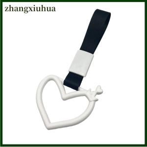 zhangxiuhua Colorful Car Tow Strap Tsurikawa Ring Heart JDM Train Bus Handle Hand Strap Styling Drift Charm Strap Auto Accessories