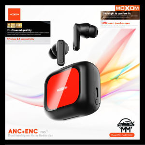 MOXOM MX-TW80 ANC+ENC TWS Wireless Earbuds with Smart Touch SENSOR LCD SMART TOUCH SCREEN HI-FI SOUND NOISE-CANCELING