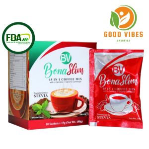 BONASLIM 15 in 1 BonaVita Slimming Coffee 10 Sachets with L-Carnitine and Garcinia Cambogia