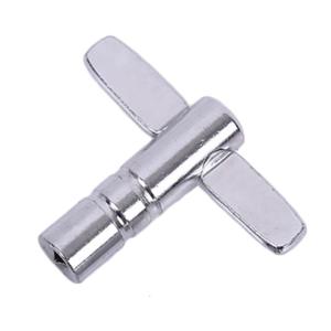 Drum Tuning Key Adjusting Wrench Silver Metal Z-shaped T-shaped Square Hole Wrench Percussion Instrument Accessory Tool