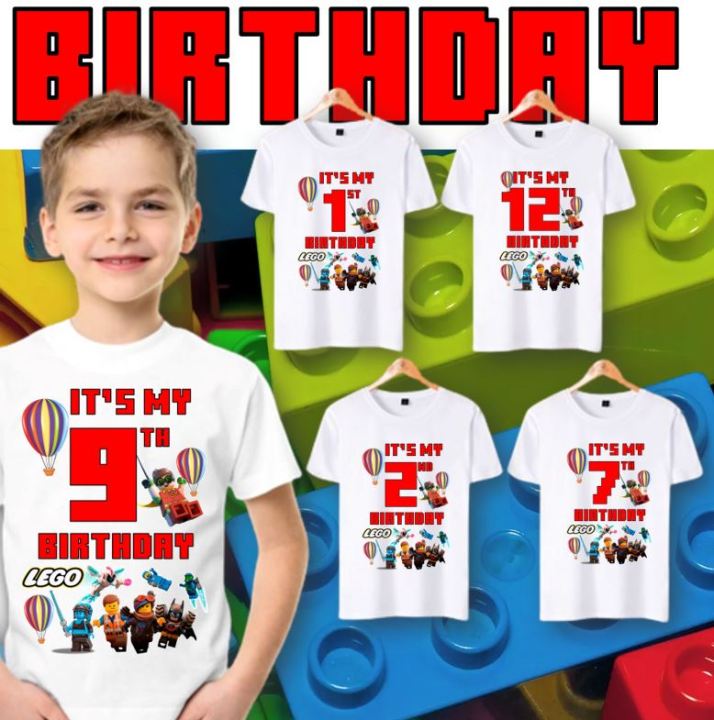 Lego birthday hot sale boy shirt