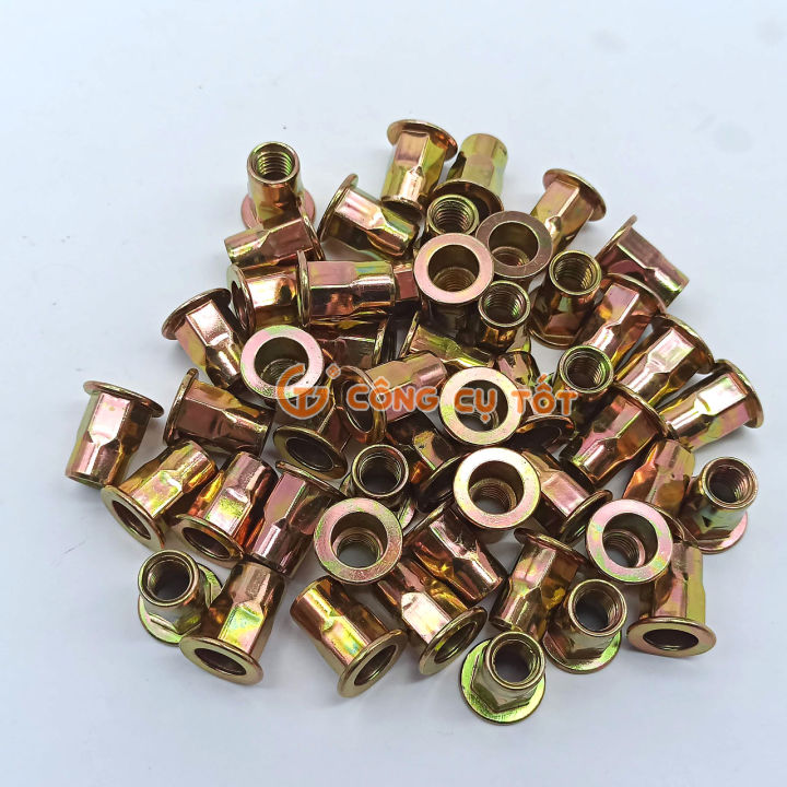 50 con ốc tán rút, ecu tán , ecu rút nửa lục giác M5, M6, M8, M10 ...