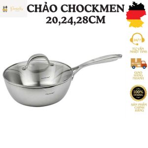 Chảo inox sâu lòng OYATTON chảo sâu lòng kèm vung size 202428cm chảo chống dính chảo kèm vung