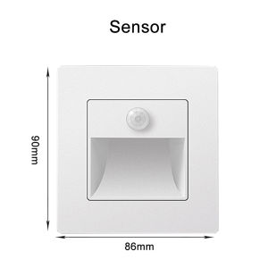 PIR Motion Detector Sensor Night Light Intelligent Wall Lamp LED Stair Light Recessed Step Lamp Ladder Wall Light Kitchen Foyer