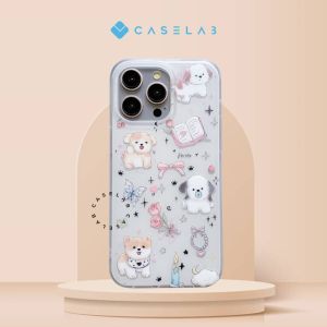 CASELAB KAWAII Case KAWAII PUPPY CASE IPH COMPATIBLE FOR IP ( 11 - 15 PROMAX ) 15 PROMAX 15 PRO 15 14PROMAX 14PRO 14 13PROMAX 13 PRO 13 12 PROMAX 12 PRO 12 11 CUTE DOG PUPPY ANIMAL SOFTCASE