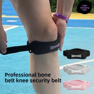 CUNXIN ปรับได้ แผ่นรองเข่าพร้อมสายรัดสะบ้า ระบายอากาศได้ดี แรงกดของเบาะ ผ้าพันเข่าสำหรับเล่นกีฬา สนับเข่าสำหรับกีฬา ดูดซับแรงกระแทก สนับเข่า ฟิตเนสรองรับกีฬา