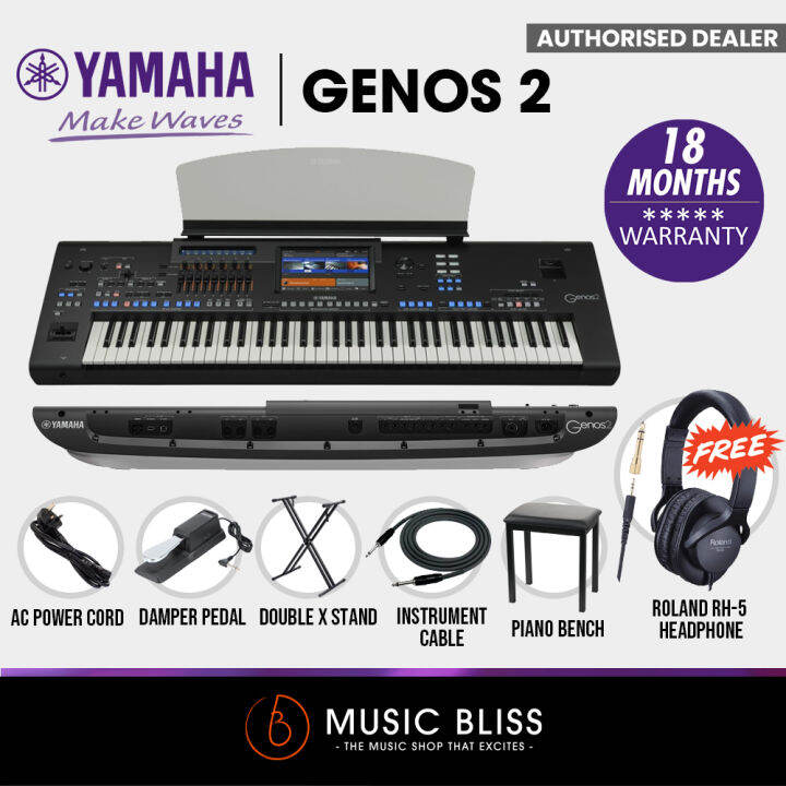 Yamaha Genos2 76-key Arranger Workstation 7 In 1 Performance Full Set ...