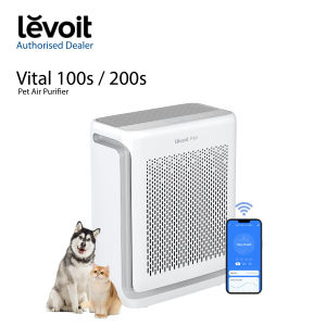Levoit Smart Pet Air Purifier Vital 100s / 200s | H13 TRUE HEPA | Pre-Washable Filter | Pet Mode | Traps Pet Fur