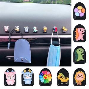 2Pcs Simple Car Small Hooks Cartoon Decorative Durable Holder Automobile Styling Interior Organizer Ornaments Hook