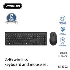 【YESPLUS】KEYBOARD 2.4G WIRELESS FREE MOUSE SET FOR NOTEBOOK LAPTOP DESKTOP PC FREEDOM LIVE LIFE TO YOUR HEARTS CONTENT