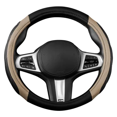 【Exclusive】 Car Steering Wheel Cover 14-15 Inch Sport All Purpose Upholstered Grip Breathable Truck SUV Jeep