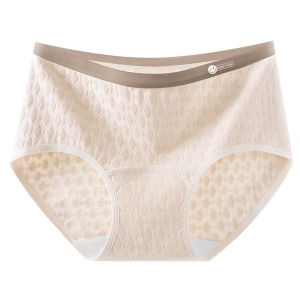SEA JJT Breathable抗菌Cotton Knitted Seamless Mid-Waist Womens Underwear