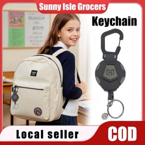Heavy Duty Retractable Keychain - Carabiner with 31.5" Steel Cable for Badge Holder