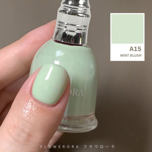 FLOWERORA (โทนซัมเมอร์) สีทาเล็บกึ่งเจล ไม่ต้องอบ ไม่มีกลิ่นฉุน ทาในห้องแอร์ได้