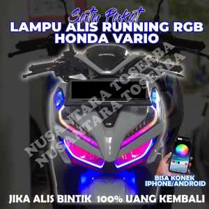 Paketan Lampu Alis bluetooth RGB Vario 125 150 Free Devil Eye tidak berbintik / Alis Rgb 210 Mode