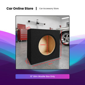 BOSOKO Power Subwoofer+Slim Box for 4x4 Pick Up Truck 12"/10" Woofer Box for Thin Magnet with Carpet Finish Hilux Triton