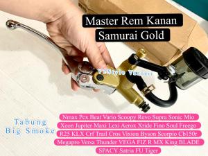 MASTER REM KANAN SAMURAI TABUNG BESAR CO NISSIN GOLD CHROME PANJANG Thunder VEGA FIZ R MX King BLADE SPACY Satria FU R25 KLX Crf Trail Cros Vixion By Nmax Pcx Beat Vario Scoopy Revo Supra Sonic Mio Xeon Jupiter Maxi Lexi Aerox Xride Fino Soul Tiger NINJA